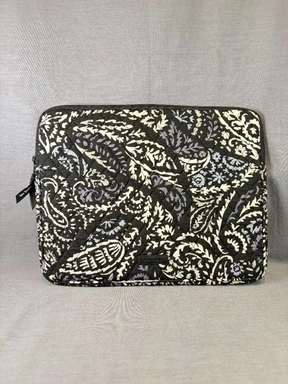 Vera Bradley Laptop Tablet Cover Sleeve Case Paisley Noir Retired Padded Quilted